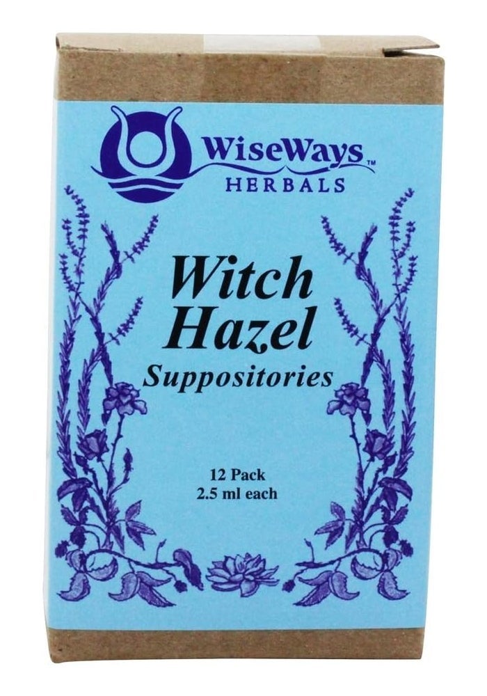 wise ways herbals WiseWays Herbals Witch Hazel Suppositories - 12 Pack, 2.5 ml Each - Image 1